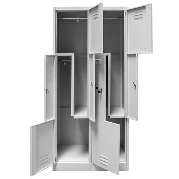 Dulap vestiat metalic 4 usi tip L,  latime 80 cm gri -  LIVRARE PE PALET