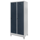 Dulap vestiar BHP cu baza pe picioare 2 usi S-80 cm gri/fata grafit-3