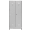 Dulap vestiar BHP cu picioare 2 usi cu compartimente S-80 cm gri-2