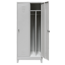 Dulap vestiar BHP cu picioare 2 usi cu compartimente S-80 cm gri-3