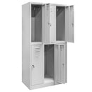 Dulap vestiar metalic cu 6 compartimente cu chei, 90x50xH180 cm-3