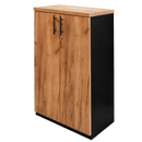 Dulap de birou pentru biblioraft Mega-M MPP001559 negru front stejar kraft - vedere principala