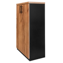 Dulap de birou pentru biblioraft Mega-M MPP001559 negru front stejar kraft - vedere laterala