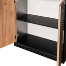 Dulap de birou pentru biblioraft 80x35xH85 cm, stejar kraft/negru, imagine 8