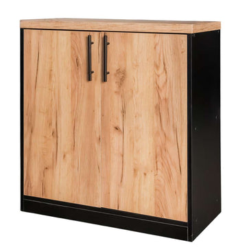 Dulap de birou pentru biblioraft 80x35xH85 cm, stejar kraft/negru, imagine 1