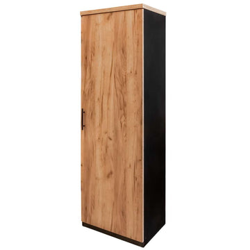 Dulap de birou pentru biblioraft 60x40xH200 cm, stejar kraft/negru, imagine 1