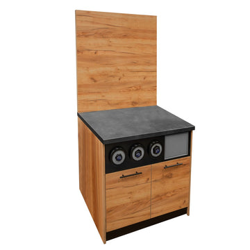 Dulap pentru espressor de cafea Mega-M MPP001005, stejar kraft, blat de lucru 90x75 cm