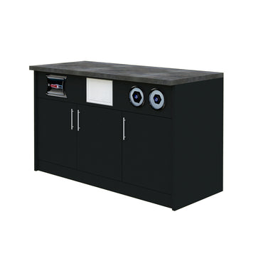 Dulap pentru espressor de cafea Mega-M MPP001025, 154x60xH92 cm, negru - vedere principala