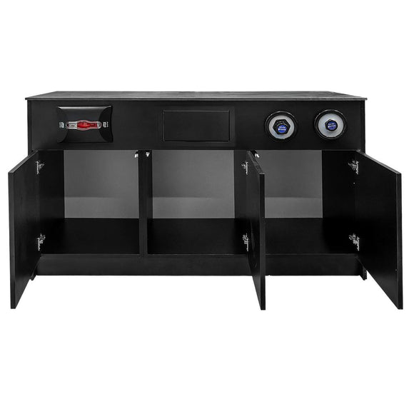 Dulap pentru espressor cafea Slim-Line cu blat inchidere Tip-on H-92 cm L-154 cm G-60 cm negru