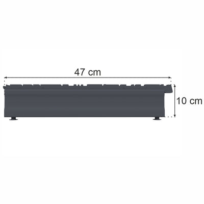 Talpa pentru raft de magazin Mega-M Merkury II, G-47 cm, H-10 cm, grafit