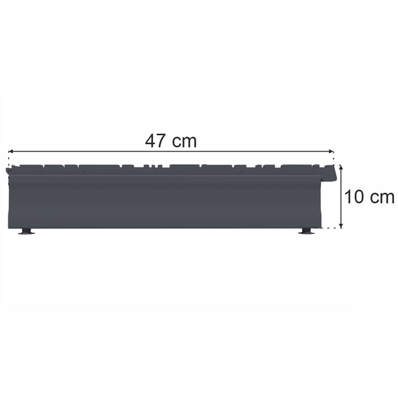Talpa pentru raft de magazin Mega-M Merkury II, G-47 cm, H-10 cm, grafit