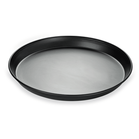 Tava pizza tabla neagra Ø40 cm, H2,5 cm, margini ramforsate Tava din tabla neagra cu