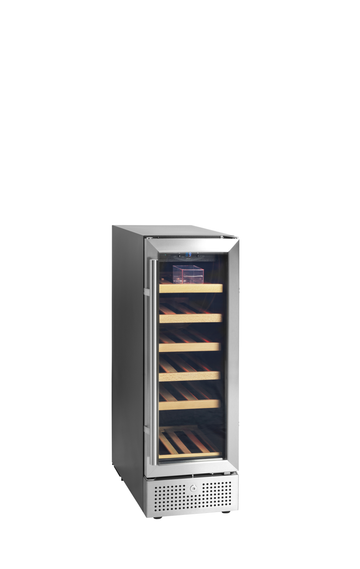 Vitrina racitor vin negru TFW57, 57 l, +5/+18C, 1 usa Tefcold – vitrina racitor vin cu zone de temperatura separate pentru restaurant si wine bar