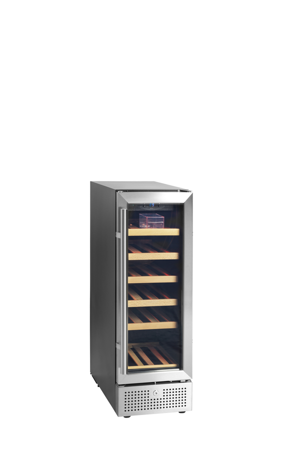 Vitrina racitor vin negru TFW57, 57 l, +5/+18C, 1 usa Tefcold – vitrina racitor vin cu zone de temperatura separate pentru restaurant si wine bar