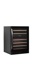 Vitrina racitor vin negru TFW160-2F, 131 l, +5/+18C, 2 zone Tefcold – vitrina racitor vin cu zone de temperatura separate pentru restaurant si wine bar