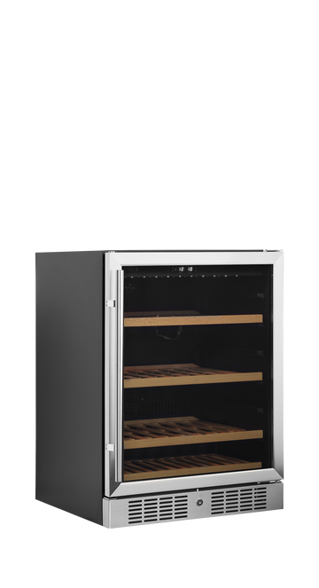 Vitrina racitor vin negru inox TFW170-2FCP, 141 l, 1 usa Tefcold – vitrina racitor vin cu zone de temperatura separate pentru restaurant si wine bar