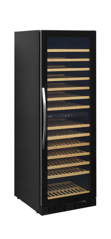 Vitrina racitor vin negru TFW400-2S, 350 l, 2 zone, 1 usa Tefcold – vitrina racitor vin cu zone de temperatura separate pentru restaurant si wine bar