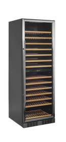 Vitrina racitor vin negru inox TFW400-2FCP, 350 l, 2 zone Tefcold – vitrina racitor vin cu zone de temperatura separate pentru restaurant si wine bar