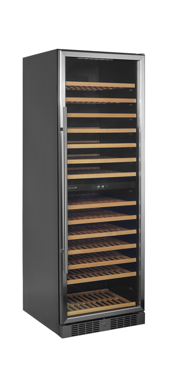 Vitrina racitor vin negru inox TFW400-2FCP, 350 l, 2 zone Tefcold – vitrina racitor vin cu zone de temperatura separate pentru restaurant si wine bar