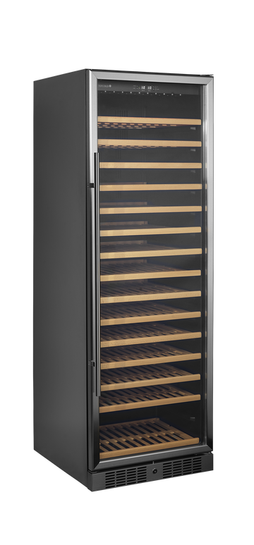 Vitrina racitor vin negru inox TFW400-2CP, 350 l Tefcold – vitrina racitor vin cu zone de temperatura separate pentru restaurant si wine bar