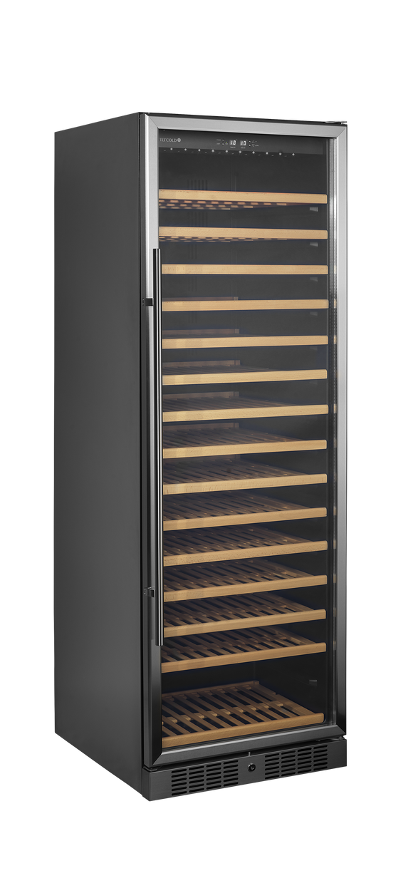 Vitrina racitor vin negru inox TFW400-2CP, 350 l Tefcold – vitrina racitor vin cu zone de temperatura separate pentru restaurant si wine bar