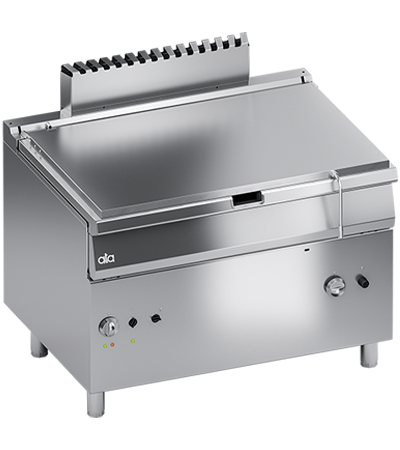 Tigaie basculanta brasiera pe gaz, 130 Litri, basculare motorizata, 27 kW