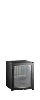 TM33G-1-Negru, 26 l, 5 to 14, 1 ușă din sticlă cu balama, Absorbție, LED, 50 W, G Gama de minibare de absorbtie