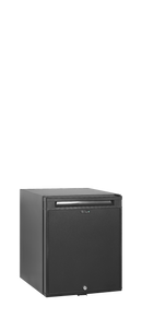 Minibar hotel negru TM24S, 24 l, +5/+10C, 1 usa solida Tefcold – minibar hotel cu compresor sau absorbtie, silentios, pentru camere hotel si pensiuni