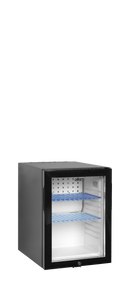 TM45GC-Negru, 34 l, 5 la 14, 1 usa din sticla cu balama, Static, LED, 65 W, G Gama de minibare operate de