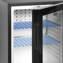 TM45GC-Negru, 34 l, 5 la 14, 1 usa din sticla cu balama, Static, LED, 65 W, G Gama de minibare operate de