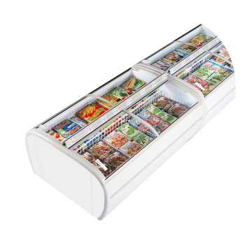 Unitate expunere congelare supermarket alba TWIN 220F vedere laterala Tefcold – unitate de expunere congelare pentru supermarket si magazine alimentare