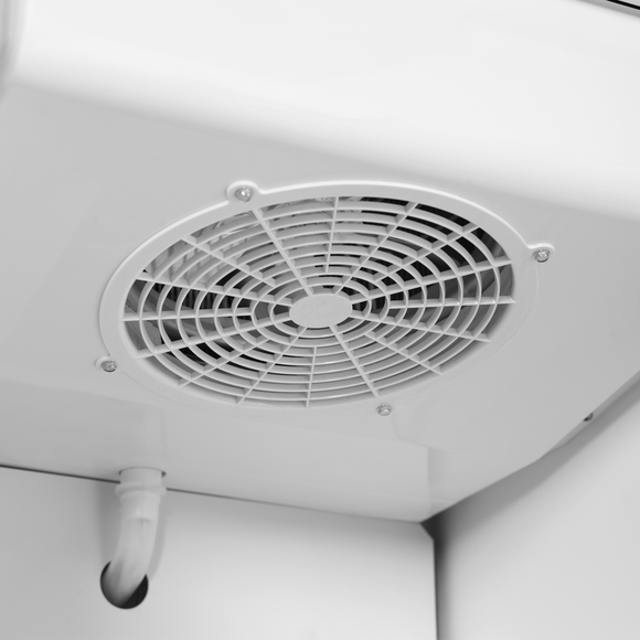 UF200VG-Alb, 120 l, -24 la -10, 1 usa din sticla termica cu balama, Ventilat, LED, 150 W, D