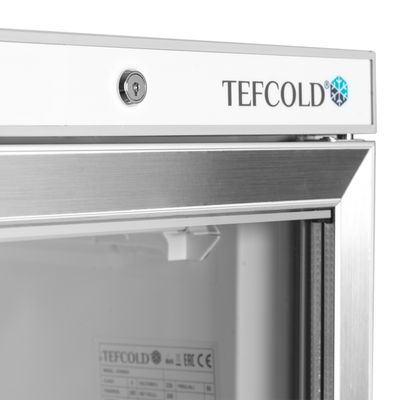 Congelator vertical usa sticla inox UF400GCP detaliu Tefcold – congelator vertical cu usa sticla pentru expunere produse congelate