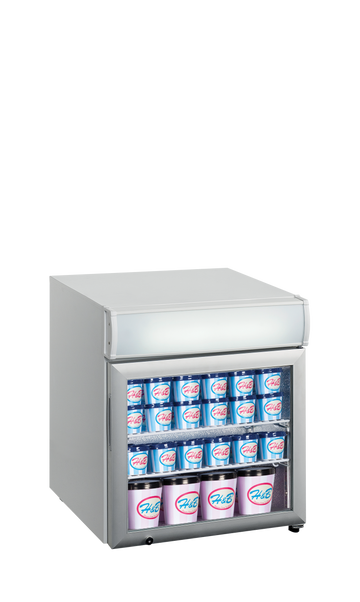 Congelator vertical usa sticla UF50GCP vedere laterala Tefcold – congelator vertical cu usa sticla pentru expunere produse congelate