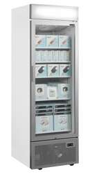 Congelator vertical usa sticla alb Silver UFFS371G vedere laterala Tefcold – congelator vertical cu usa sticla pentru expunere produse congelate