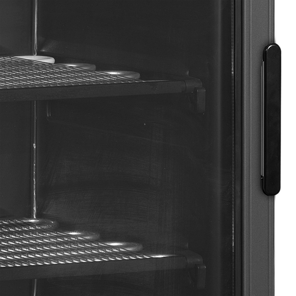 UFSC371G Black LH-Negru, 270 l, -24 la -14, 1 ușă din sticlă încălzită, Static, LED, 350 W, C