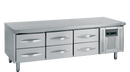 Frigider sub blat inox UC, 262 l, +2/+8°C Tefcold – frigider inox sub blat GN pentru bucătărie restaurant și catering
