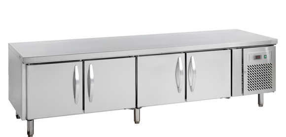 Frigider sub blat inox UC, 350 l, -2/+8°C Tefcold – frigider inox sub blat GN pentru bucătărie restaurant și catering