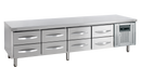 Frigider sub blat inox UC, 350 l, +2/+10°C Tefcold – frigider inox sub blat GN pentru bucătărie restaurant și catering