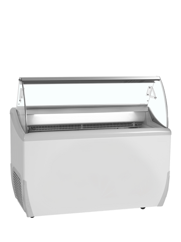 Congelator vertical expunere inghetata alb UDRS7, 264 l, -20/-14C Tefcold – congelator vertical pentru expunere inghetata in magazine si retail