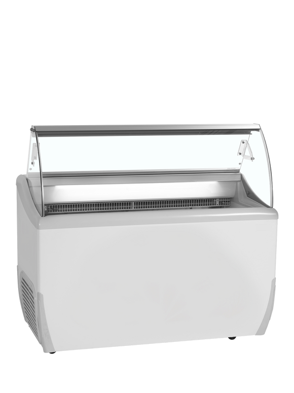 Congelator vertical expunere inghetata alb UDRS7, 264 l, -20/-14C Tefcold – congelator vertical pentru expunere inghetata in magazine si retail