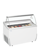 Congelator vertical expunere inghetata alb UDRS7 vedere laterala Tefcold – congelator vertical pentru expunere inghetata in magazine si retail