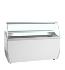 Congelator vertical expunere inghetata alb UDRS9, 357 l, -20/-14C Tefcold – congelator vertical pentru expunere inghetata in magazine si retail