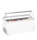 Congelator vertical expunere inghetata alb UDRS9 vedere laterala Tefcold – congelator vertical pentru expunere inghetata in magazine si retail