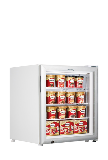 Congelator vertical usa sticla UF100G vedere laterala Tefcold – congelator vertical cu usa sticla pentru expunere produse congelate