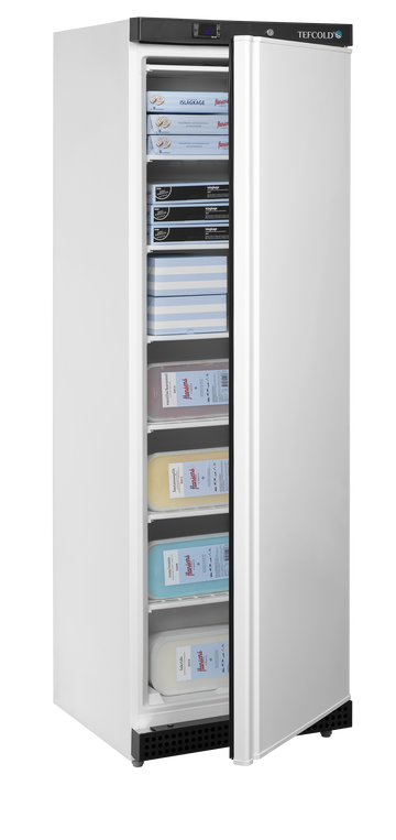 Congelator vertical alb UF400 vedere laterala Tefcold – congelator vertical pentru produse congelate in restaurant si retail