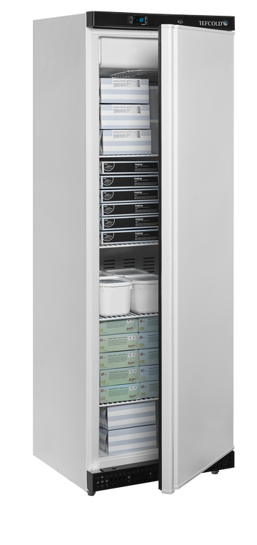 Congelator vertical alb UF400F vedere laterala Tefcold – congelator vertical pentru produse congelate in restaurant si retail