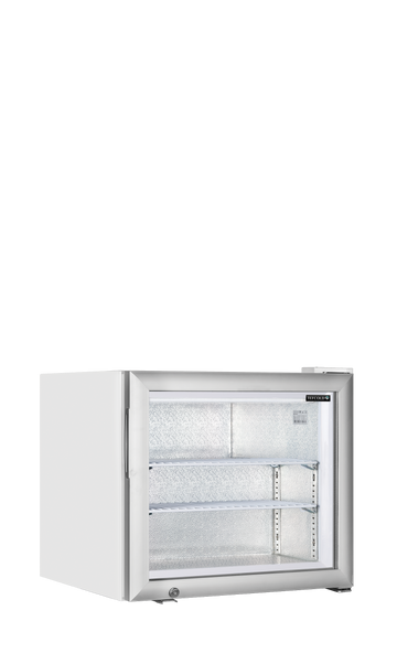 Congelator vertical usa sticla alb UF50G, 48 l, -24/-12C Tefcold – congelator vertical cu usa sticla pentru expunere produse congelate