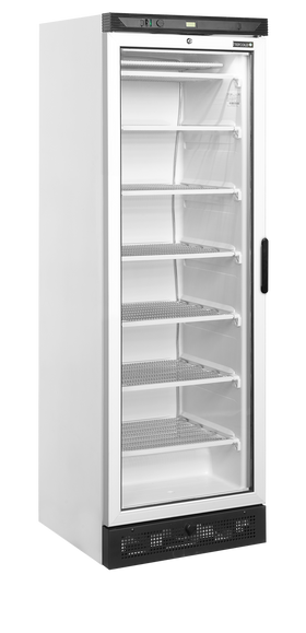UFFS371G LH-Alb, 270 l, -24 la -14 C, 1 usa de sticla cu balama incalzita, Static, LED, 570 W, C