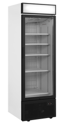 UFSC1450GCP NF-Otel vopsit alb, 440 l, -22 la -12, 1 usa din sticla incalzita cu inchidere automata, Ventilat, LED, 700 W, C